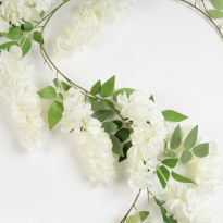 White Premium Wisteria Garland, 170cm
