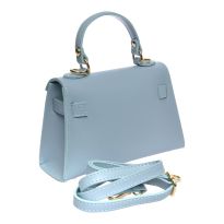 Blue Leather Crossbody Bag By Roberta M