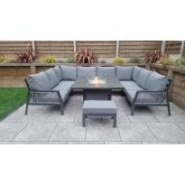 Bettina luxury U shape firepit table set