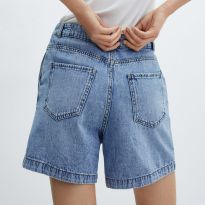 Medium Blue Slouchy Denim Shorts