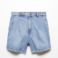 Medium Blue Slouchy Denim Shorts