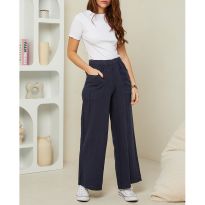 Marine Straight Leg Linen Trousers