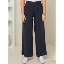 Marine Straight Leg Linen Trousers