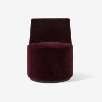 Brooke Swivel Base Accent Chair in Ombra Granata Velvet & Malvasia Morandi