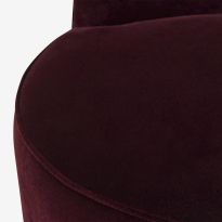Brooke Swivel Base Accent Chair in Ombra Granata Velvet & Malvasia Morandi
