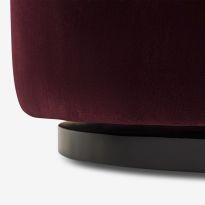 Brooke Swivel Base Accent Chair in Ombra Granata Velvet & Malvasia Morandi