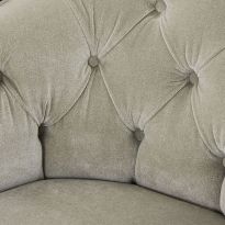 Charlotte Tub Chair in Dove Grey Velour & Ebony Light Finish