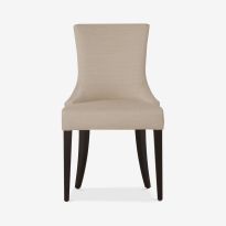 Charles Dining Chair with Studs in Factory GrÃ¨ge & Ebony Light Wood