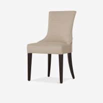 Charles Dining Chair with Studs in Factory GrÃ¨ge & Ebony Light Wood