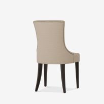 Charles Dining Chair with Studs in Factory GrÃ¨ge & Ebony Light Wood