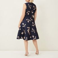 Navy Jordyn Jacquard Dress