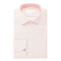 Thomas Pink Tailored Fit Formal Shirt in Pink/White Stripe - Premium Cotton