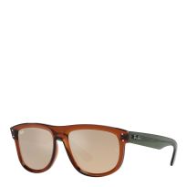 Transparent Light Brown Boyfriend Reverse Sunglasses 56mm