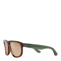 Transparent Light Brown Boyfriend Reverse Sunglasses 56mm