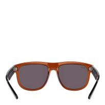 Transparent Light Brown Boyfriend Reverse Sunglasses 56mm