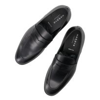 Harrys Of London Clive F Black Polished Leather Loafers for Men