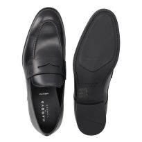 Harrys Of London Clive F Black Polished Leather Loafers for Men