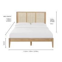 Bali Rattan Bed Frame - Black - King