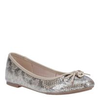 Women's Silver Hallo Ballet Pumps