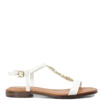 Women's White Lotty Flat Sandals