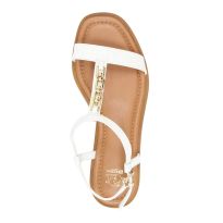Women's White Lotty Flat Sandals
