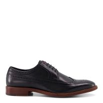 Men's Black Superior Leather Wingtip Brogue Shoes