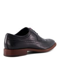 Men's Black Superior Leather Wingtip Brogue Shoes