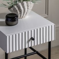 Elbury 1 Drawer Bedside White 400x400x500mm