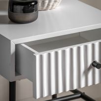 Elbury 1 Drawer Bedside White 400x400x500mm