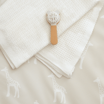 Luxury Organic Cotton Knit Baby Blanket – Oat Milk