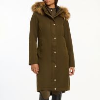 Dark Khaki Anya Waterproof Riding Coat  