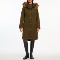 Dark Khaki Anya Waterproof Riding Coat  