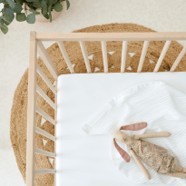 Luxury Organic Baby Blanket with Satin Edging – White & White