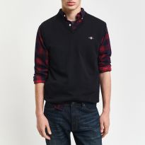 Black Classic Cotton Sweater Slipover Vest