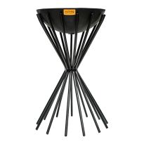 Tall Metal Dakota Fire Pit in Black, H65Cm W38Cm