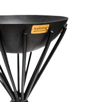 Tall Metal Dakota Fire Pit in Black, H65Cm W38Cm