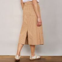 Tan Stripe Print Rosalie Skirt