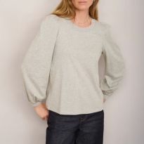 Grey Marl Stephanie Crew Top