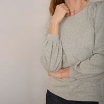 Grey Marl Stephanie Crew Top