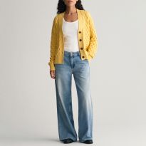Sunflower Yellow Textured Knit Cardigan