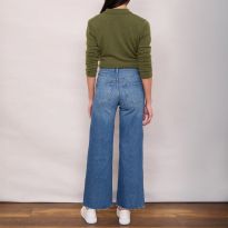Mid Blue Grace Wide Leg Jean