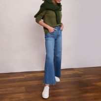 Mid Blue Grace Wide Leg Jean