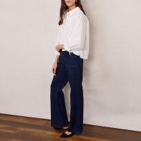 White Boxy Crop Shirt
