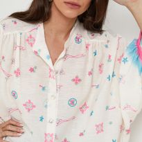 Rose Oversized Linen Shirt