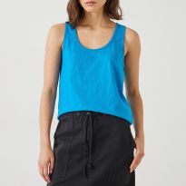 Ocean Blue Slub Tank Top