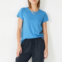 Mediterranean Blue Slim Fit Crew T-Shirt