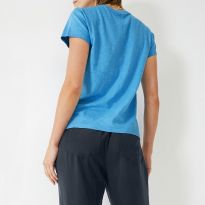Mediterranean Blue Slim Fit Crew T-Shirt