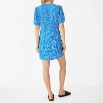 Turquoise Printed Elsa Mini Shift Dress