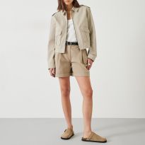Stone Laurie Zip Up Utility Jacket