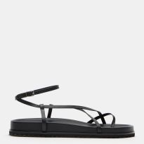 Black Thea Minimal Footbed Sandal